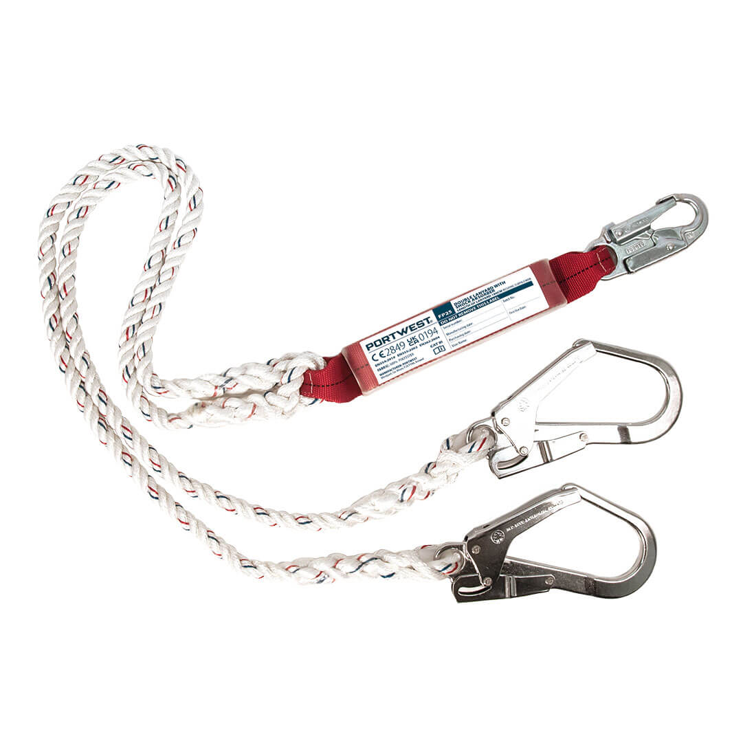 Portwest (FP25) Double 1.8m Lanyard With Shock Absorber