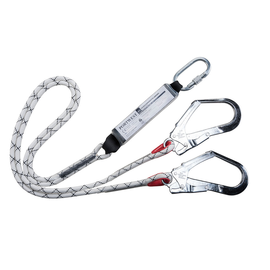 Portwest (FP55) Double Kernmantle 1.8m Lanyard With Shock Absorber