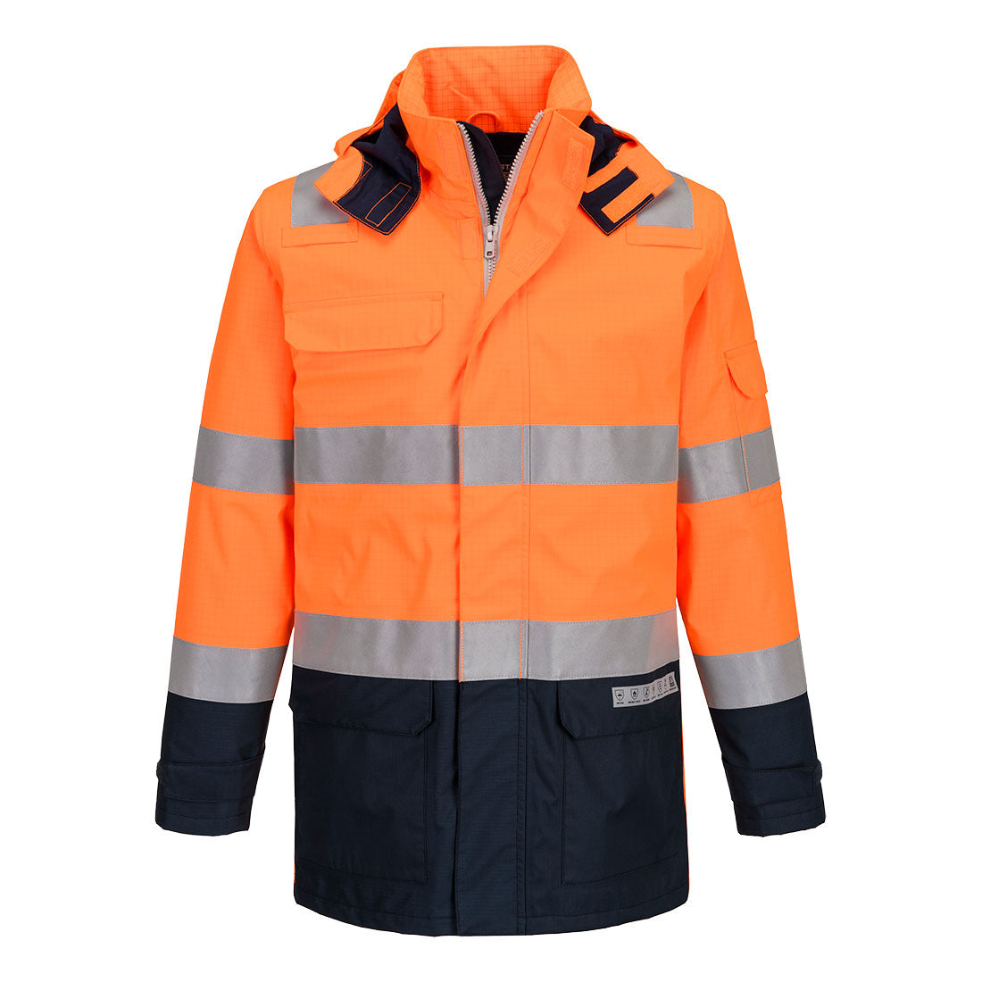 Portwest (FR605) Bizflame Rain+ Hi-Vis Multi-Norm Contrast FR Jacket