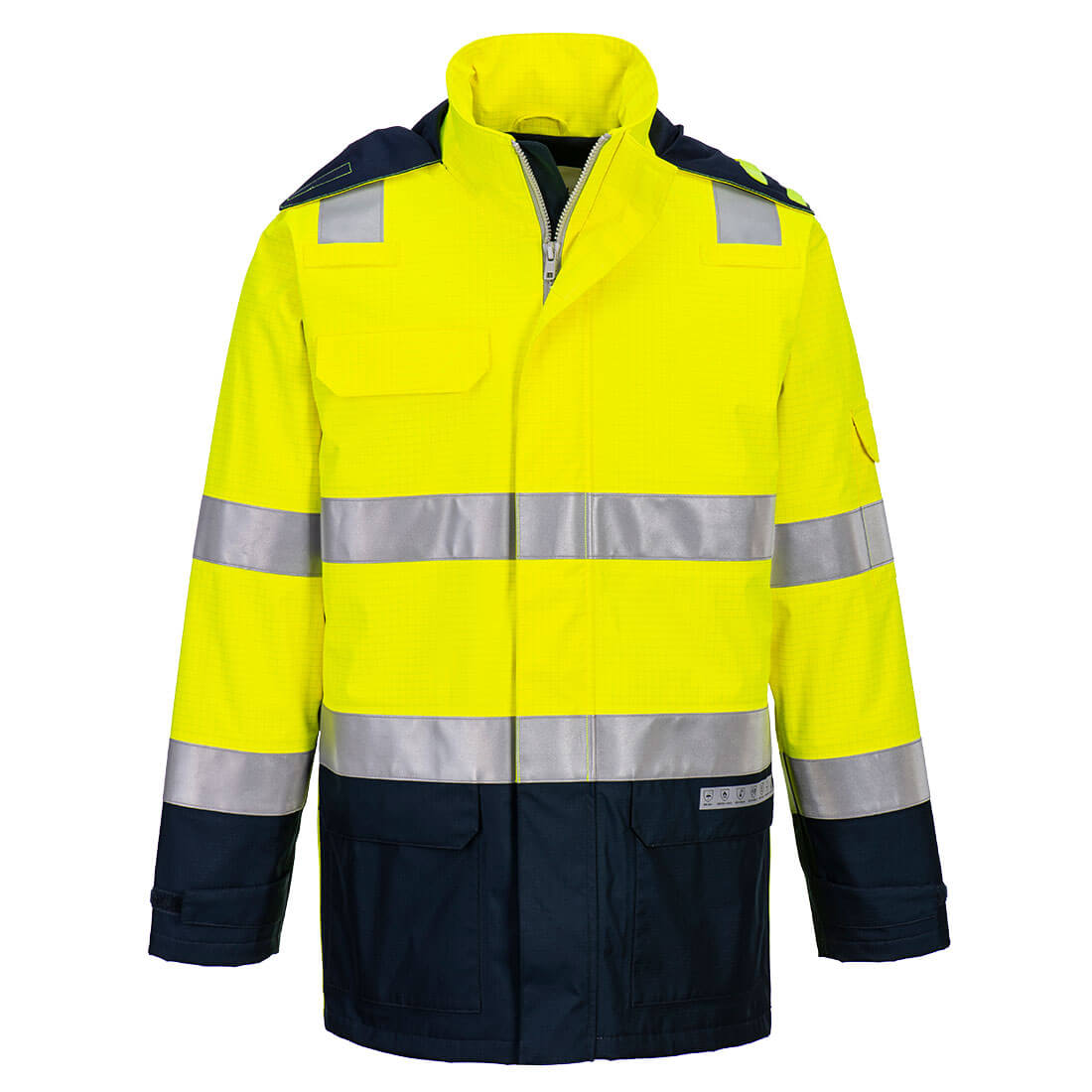 Portwest (FR605) Bizflame Rain+ Hi-Vis Multi-Norm Contrast FR Jacket