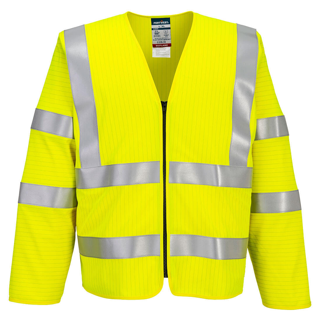 Portwest (FR616) Bizflame Hi-Vis FR Long Sleeve Zip Vest