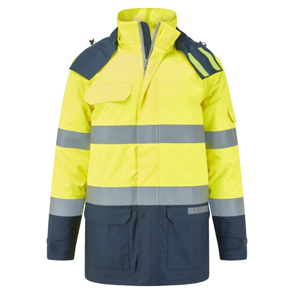 Portwest (FR617) Bizflame Rain+ Hi-Vis Multi-Norm Contrast FR Winter Jacket