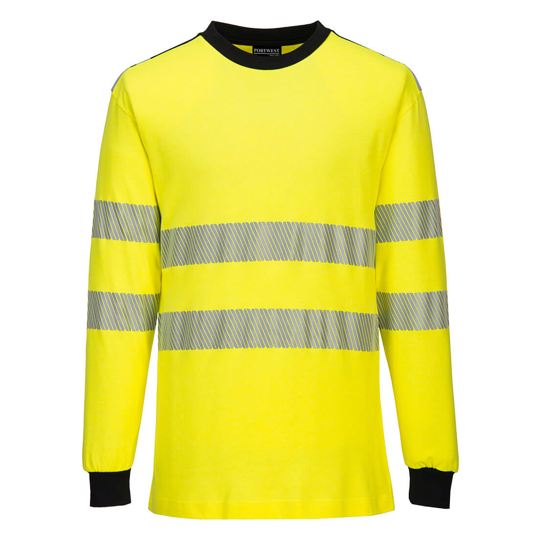 Portwest (FR701) PW3 Modaflame Knit Hi-Vis FR Long Sleeve T-Shirt