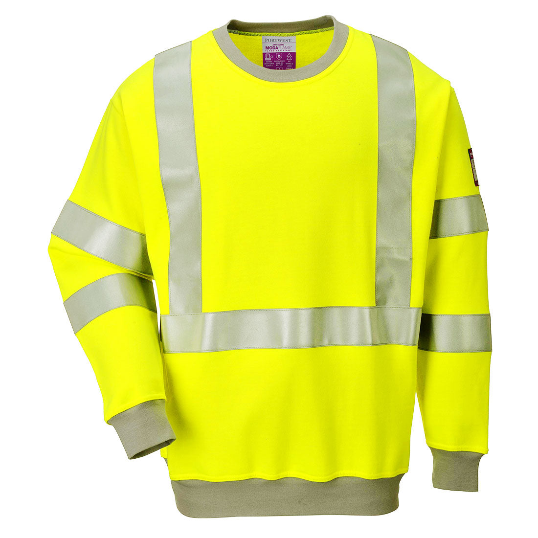 Portwest (FR72) Modaflame Knit Hi-Vis FR Sweatshirt