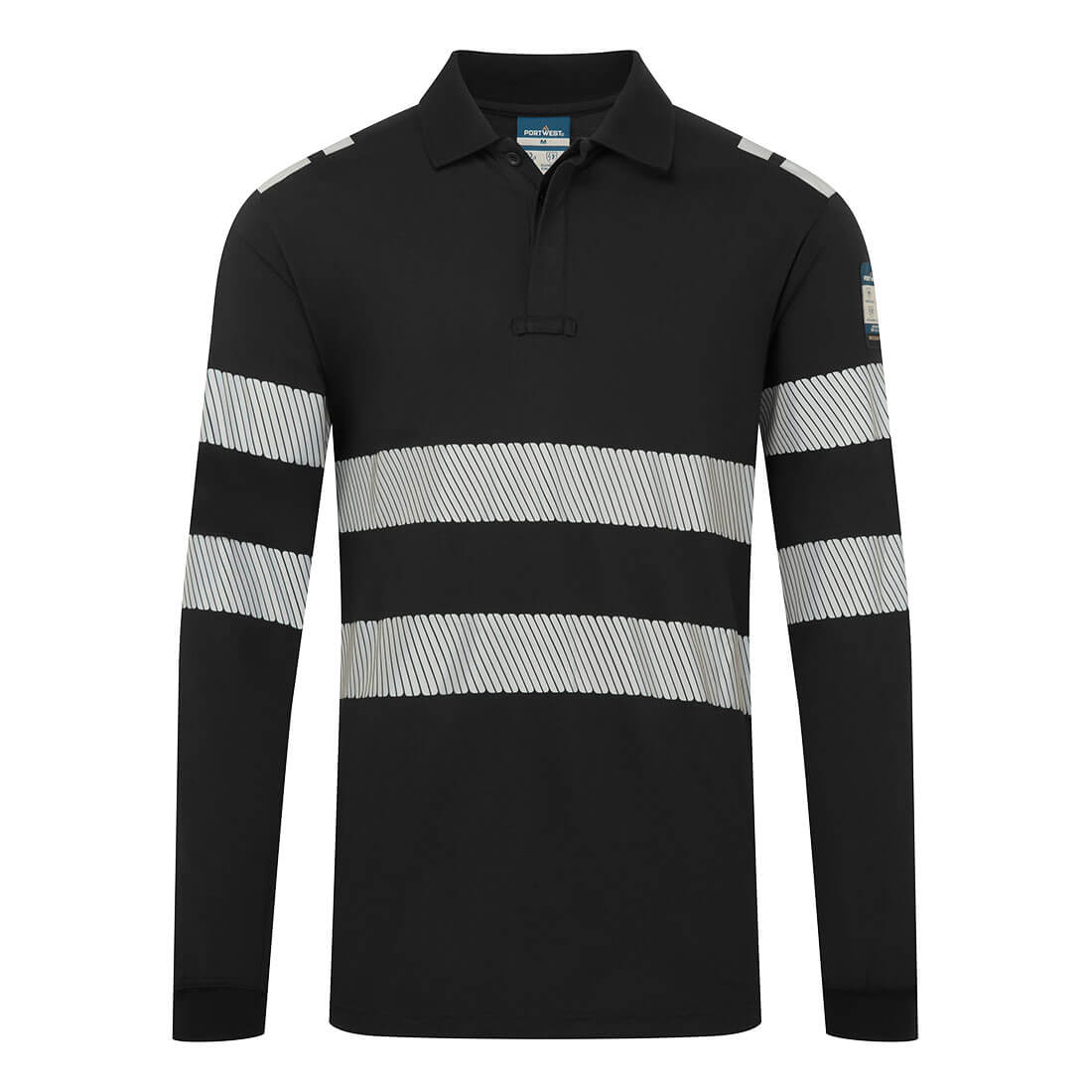 Portwest (FR733) PW3 Modaflame Knit FR Long Sleeve Polo Shirt