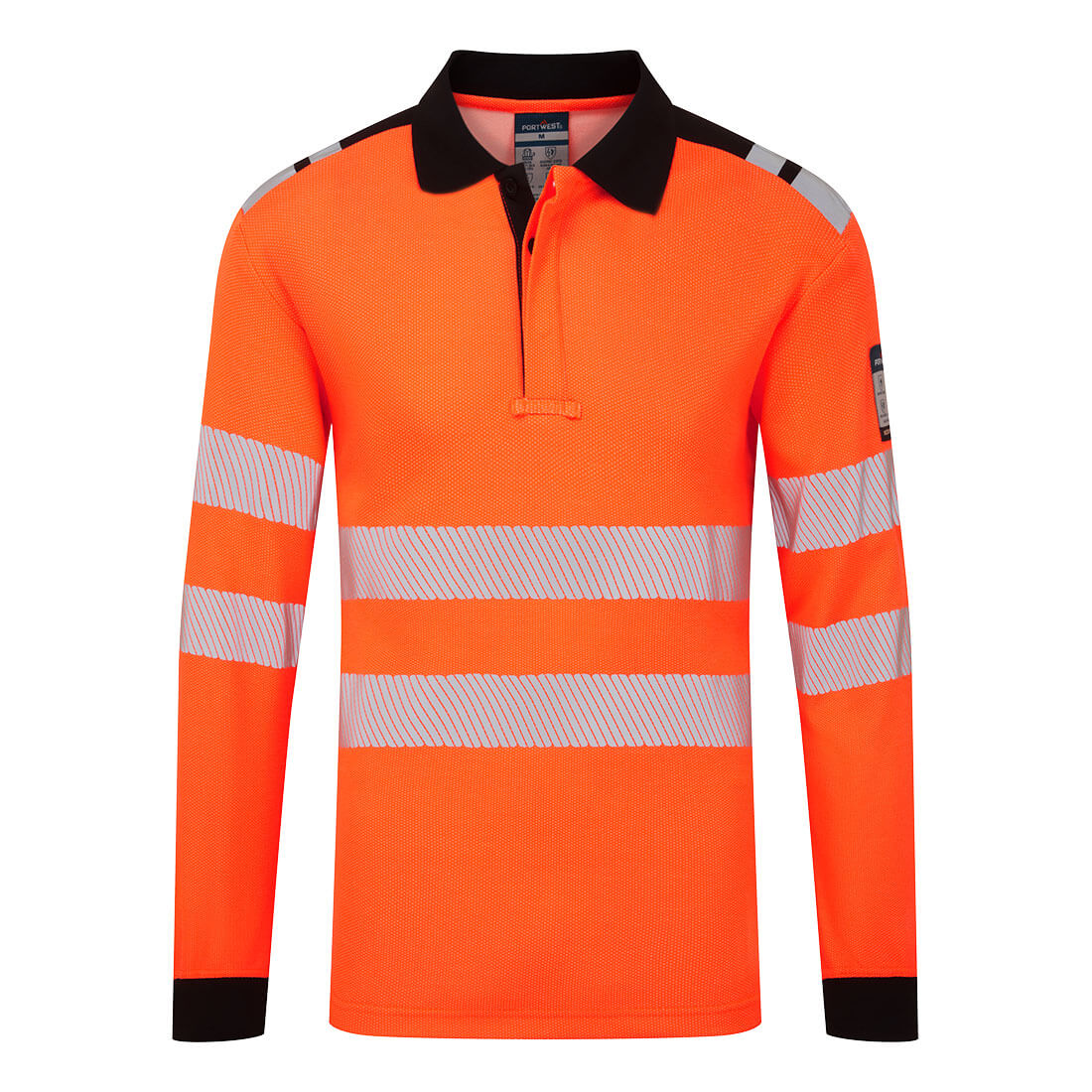 Portwest (FR734) PW3 Modaflame Knit HVO FR Long Sleeve Polo Shirt