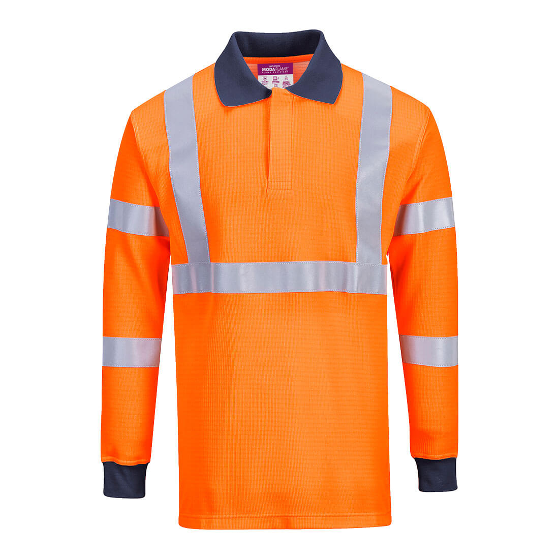 Portwest (FR76) Modaflame Knit HVO FR Long Sleeve Polo Shirt