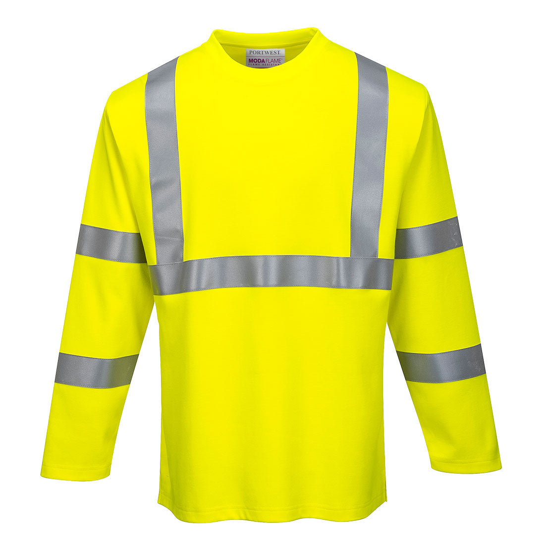 Portwest (FR96) Modaflame Knit Hi-Vis FR Long Sleeve T-Shirt