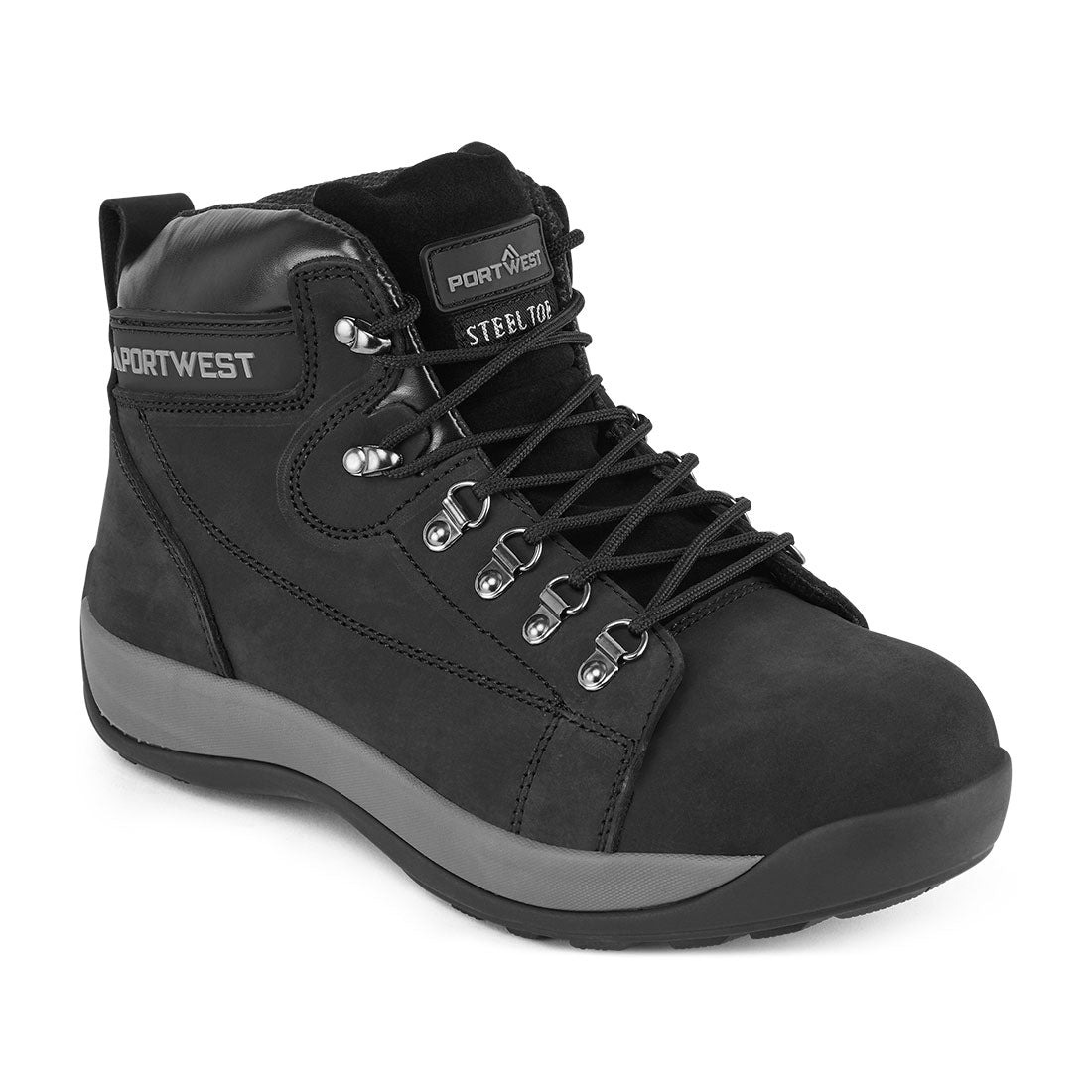 Portwest (FW31) Steel Nubuck Leather Mid Boot SB HRO