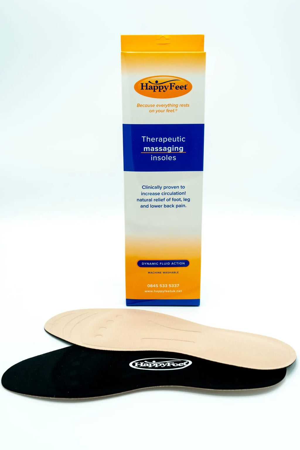 HappyFeet® Plantar Fasciitis Insoles | Orthotic Gel Shoe Inserts for Heel Pain, Arch Support & All-Day Comfort