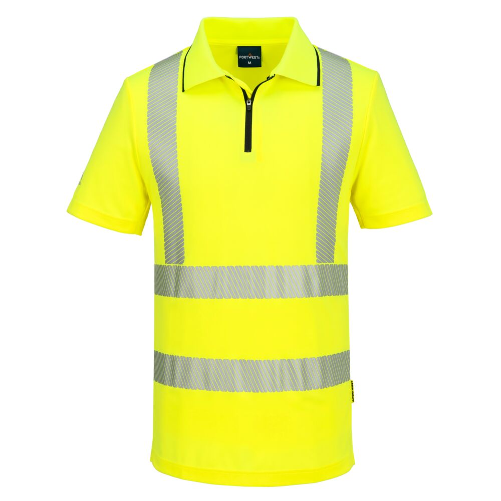 Portwest (KX302) KX3 Sport Hi-Vis Zip Polo Shirt S/S