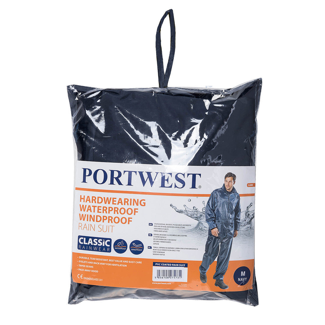 Portwest (L440) Essentials Rainsuit (2 Piece Suit)