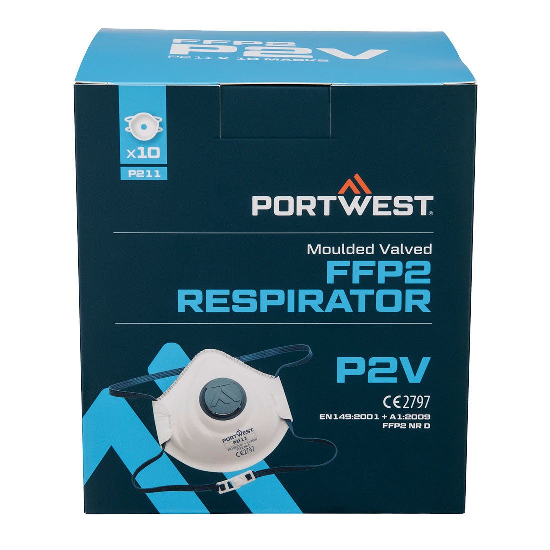 Portwest (P211) Moulded FFP2 Valved Respirator (Pk10)