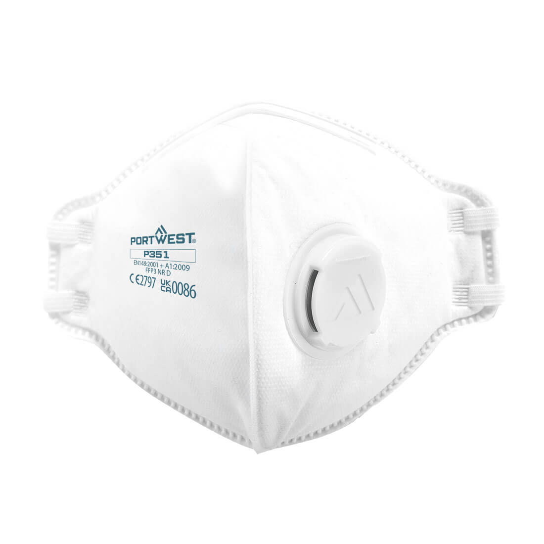 Portwest (P351) FFP3 Valved Dolomite Fold Flat Respirator (Pk20)