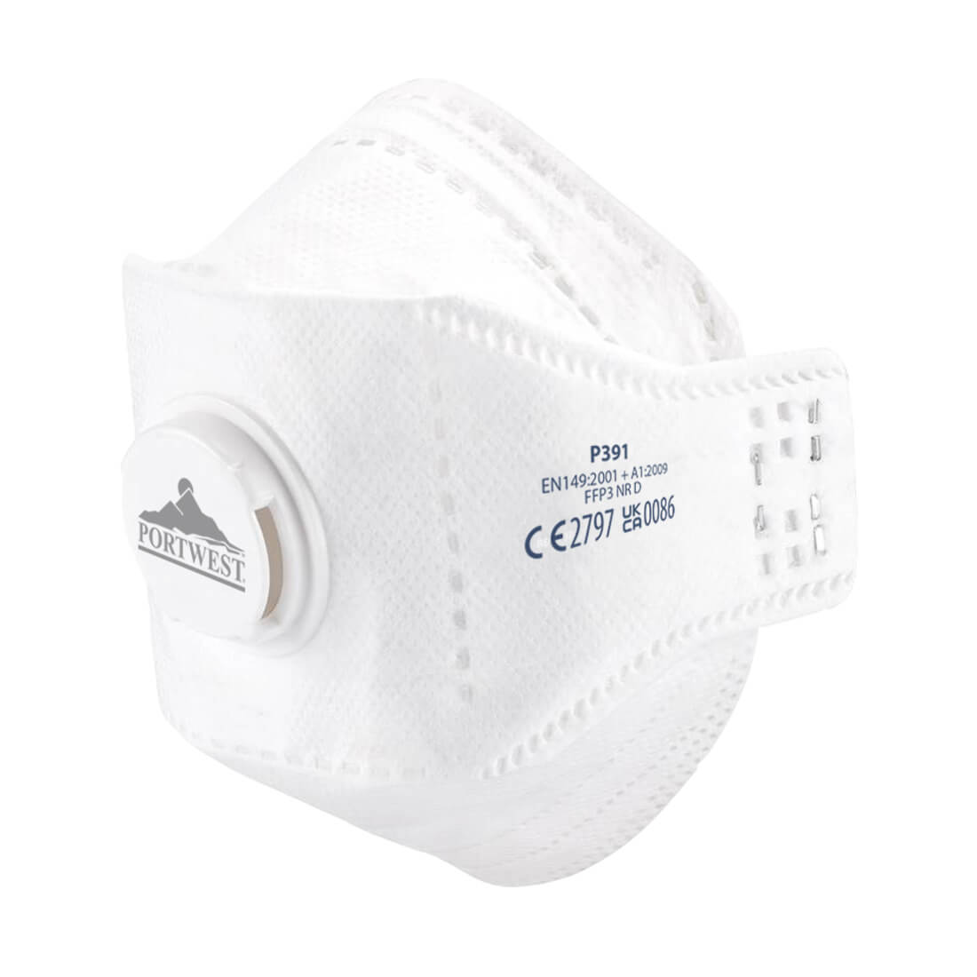Portwest (P391) EAGLE FFP3 Valved Dolomite Fold Flat Respirator (Pk10)