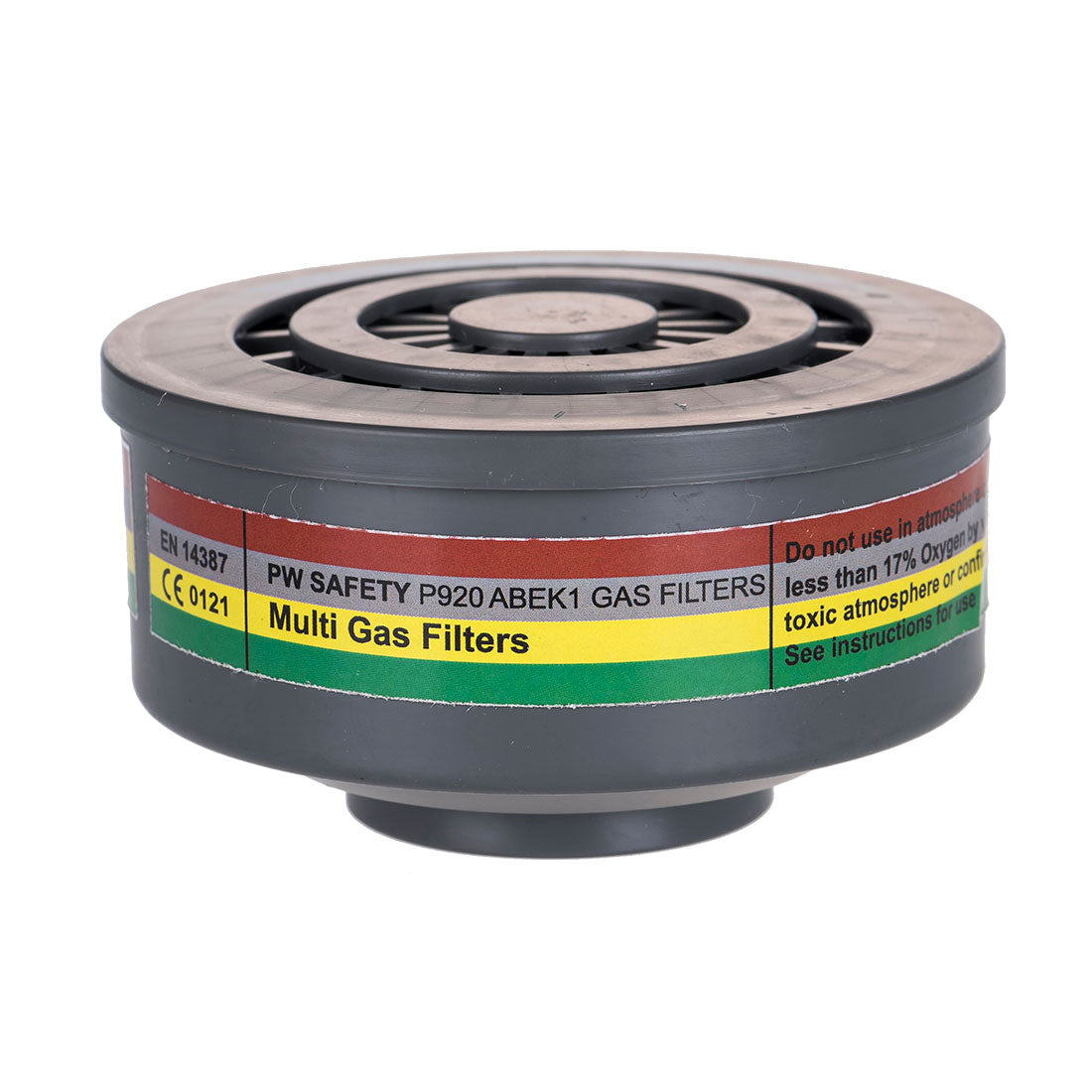 Portwest (P920) ABEK1 Gas Filter Special Thread Connection (Pk4)