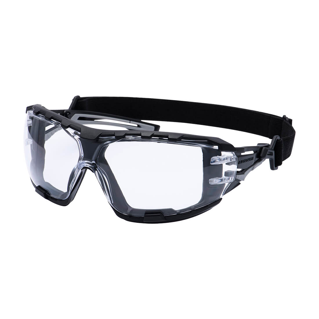 Portwest (PR02) Anthracite Wraparound Plus Safety Glasses