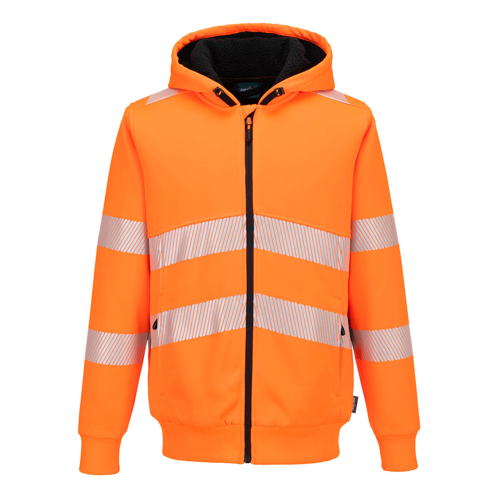 Portwest (PW321) PW3 Hi-Vis Zipped Winter Hoodie