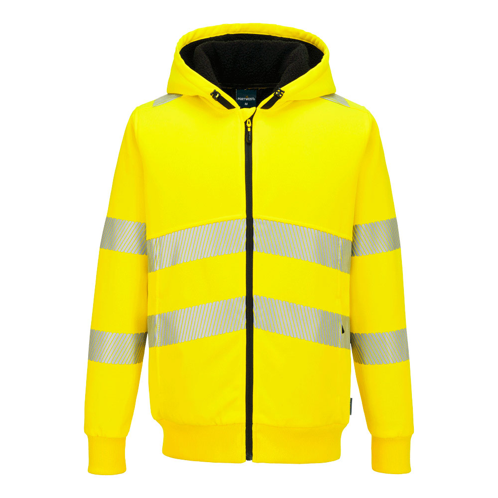 Portwest (PW321) PW3 Hi-Vis Zipped Winter Hoodie