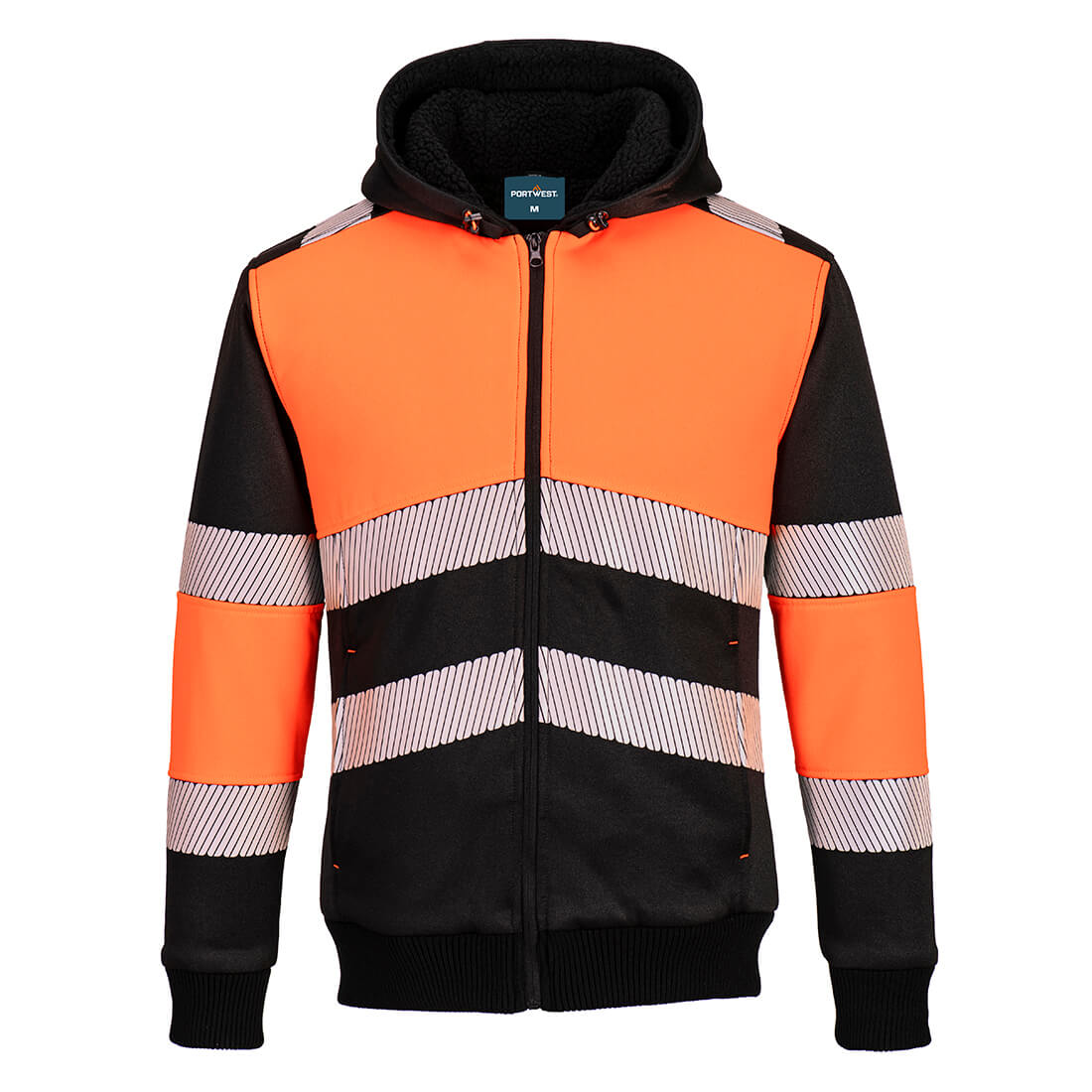 Portwest (PW377) PW3 Hi-Vis Zipped Class 1 Winter Hoodie