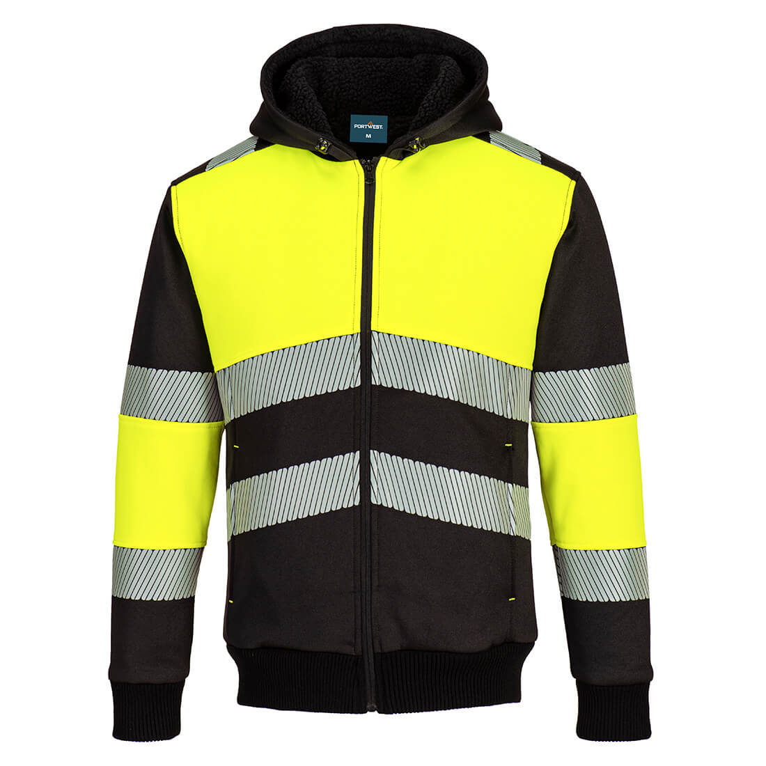 Portwest (PW377) PW3 Hi-Vis Zipped Class 1 Winter Hoodie