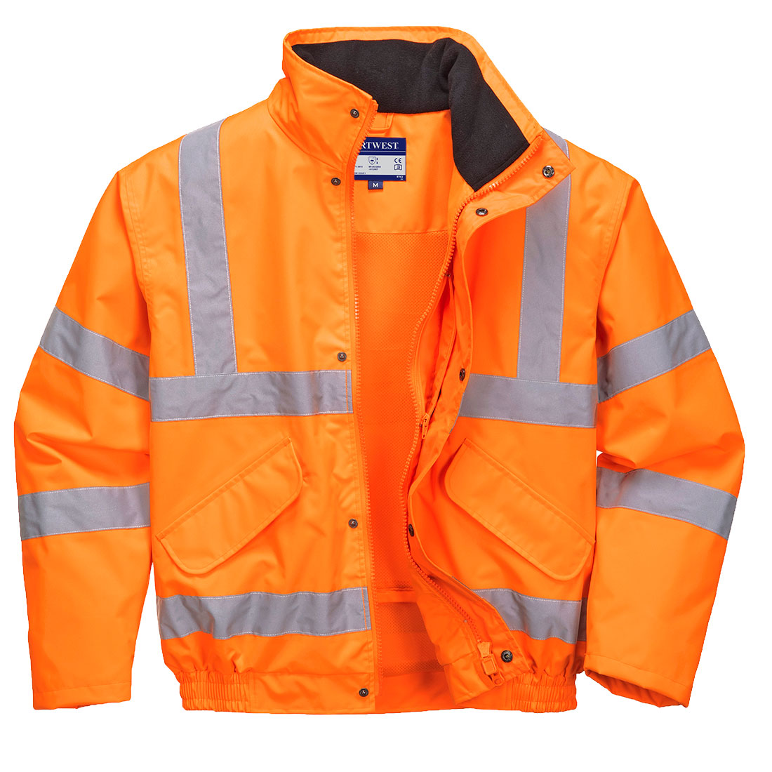 Portwest (RT62) Hi-Vis Breathable Rain Bomber Jacket