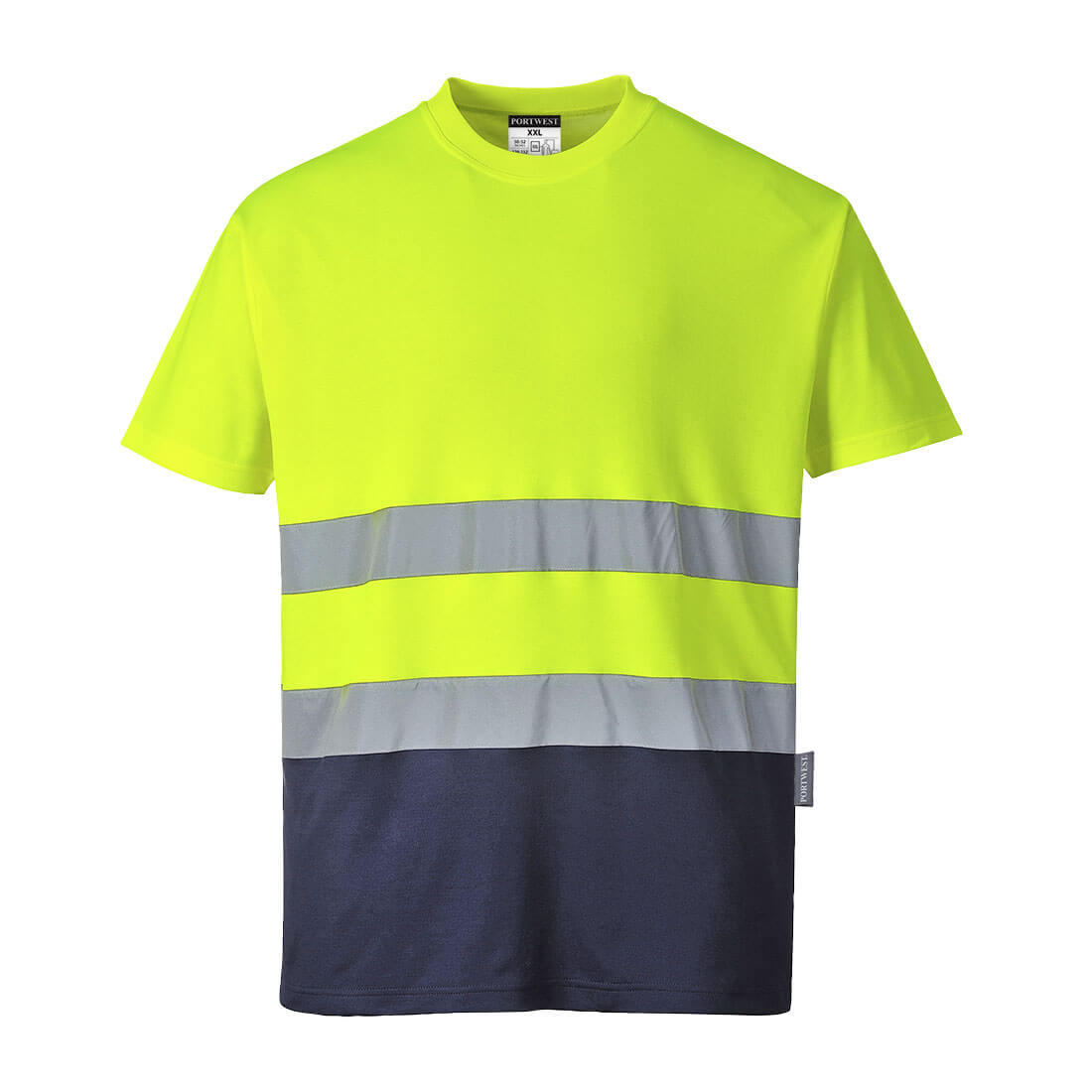Portwest (S173) Hi-Vis Cotton Comfort Contrast T-Shirt S/S