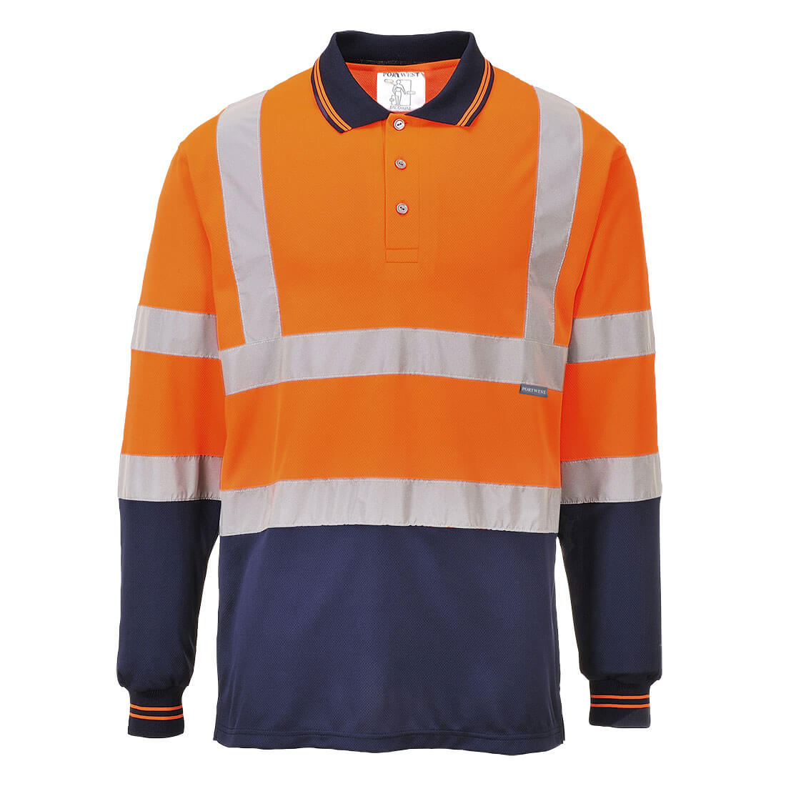 Portwest (S279) Hi-Vis Contrast Polo Shirt L/S