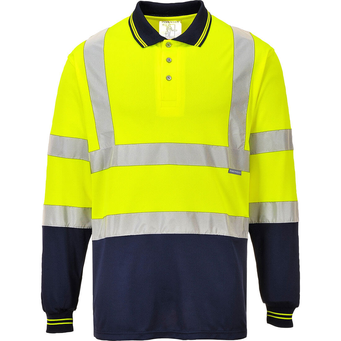 Portwest (S279) Hi-Vis Contrast Polo Shirt L/S