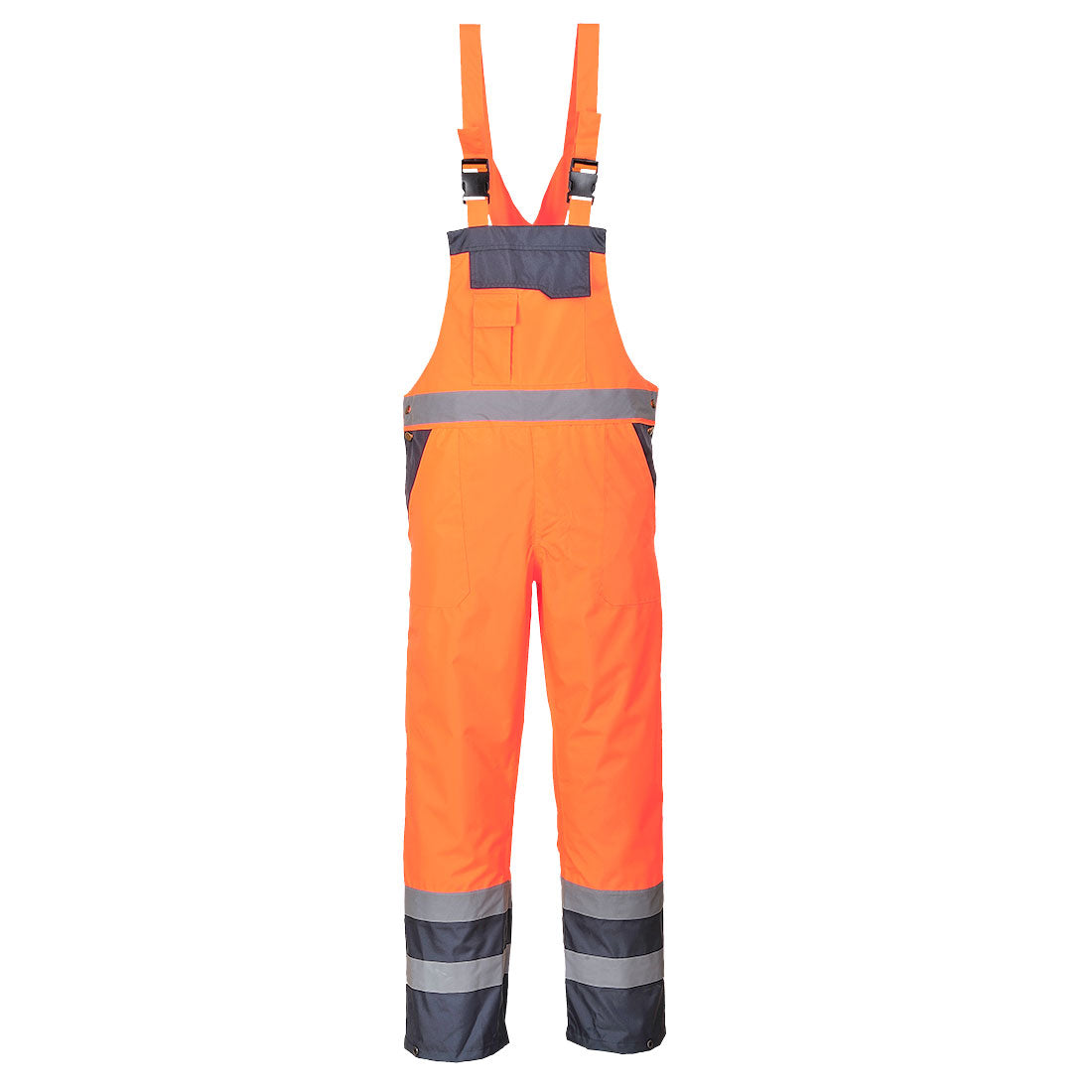 Portwest (S488) Hi-Vis Breathable Contrast Rain Bib and Brace