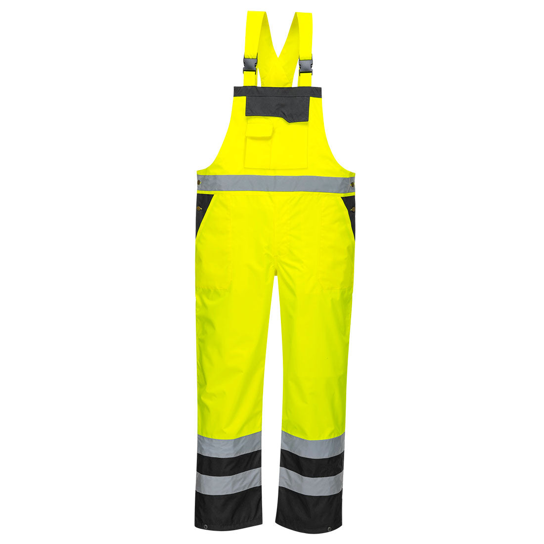 Portwest (S488) Hi-Vis Breathable Contrast Rain Bib and Brace