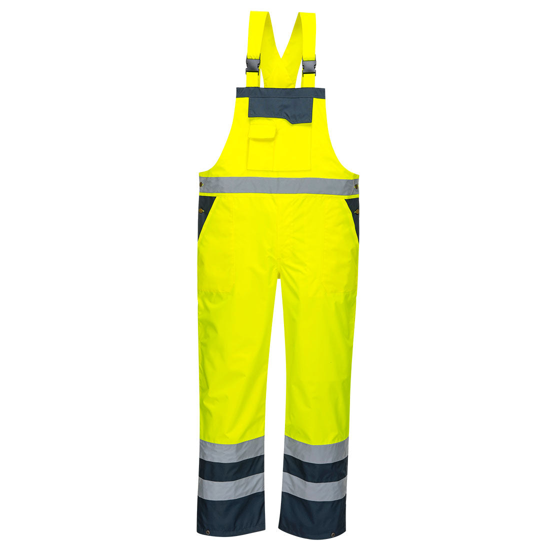 Portwest (S488) Hi-Vis Breathable Contrast Rain Bib and Brace