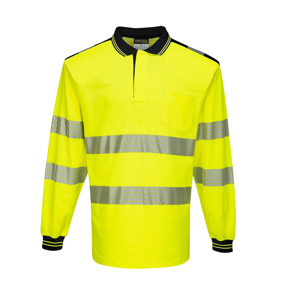Portwest (T184) PW3 Hi-Vis Cotton Comfort Polo Shirt L/S