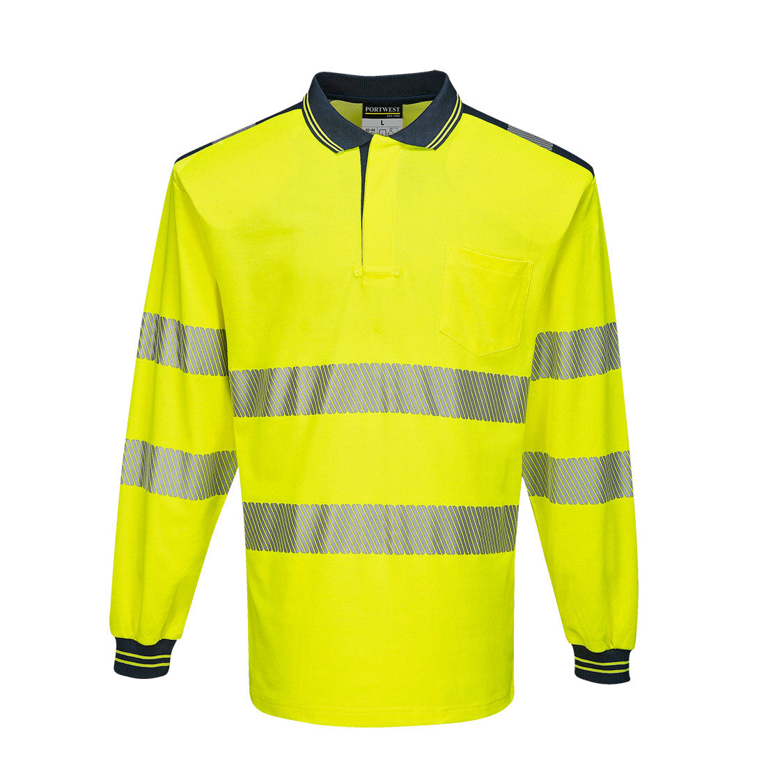 Portwest (T184) PW3 Hi-Vis Cotton Comfort Polo Shirt L/S