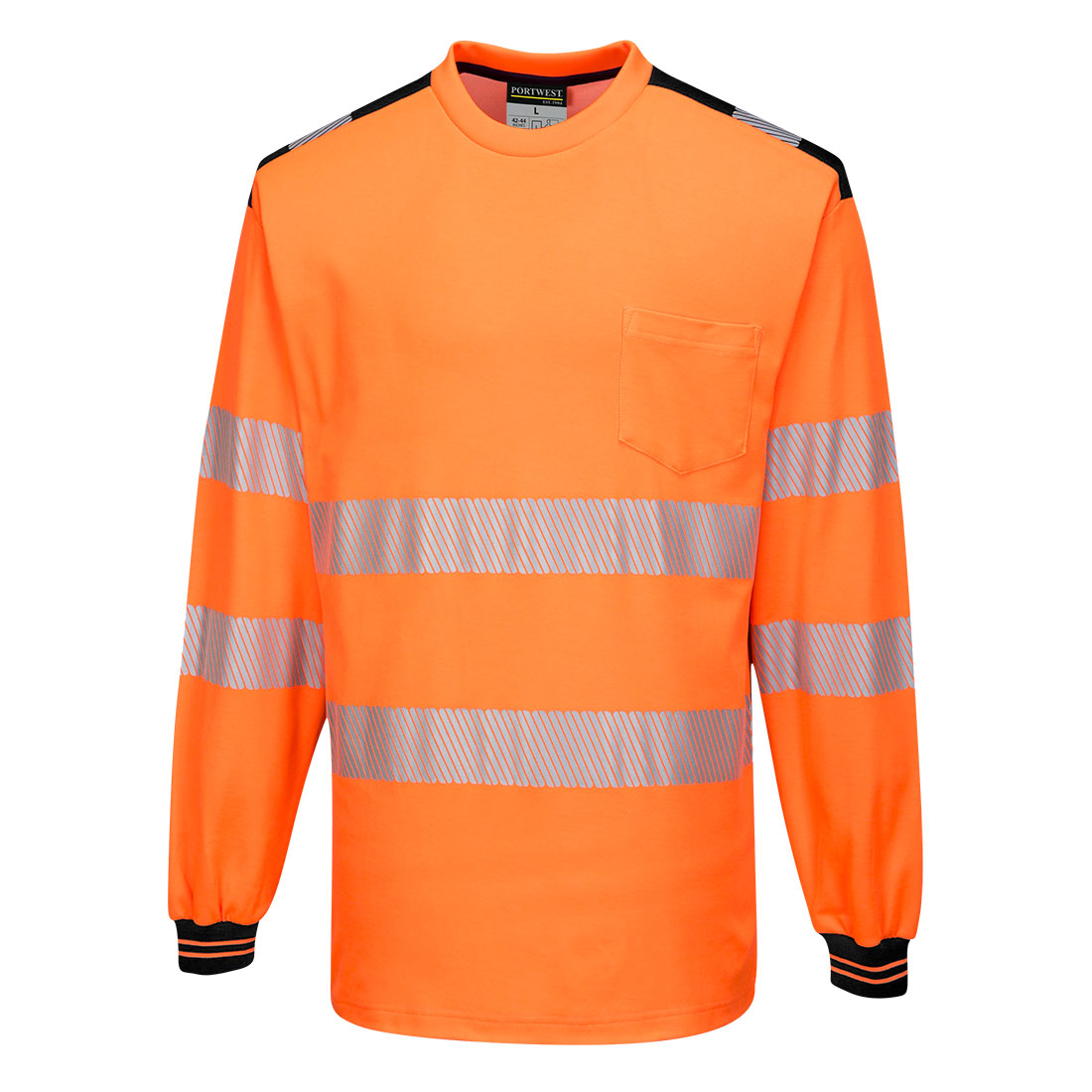 Portwest (T185) PW3 Hi-Vis Cotton Comfort T-Shirt L/S