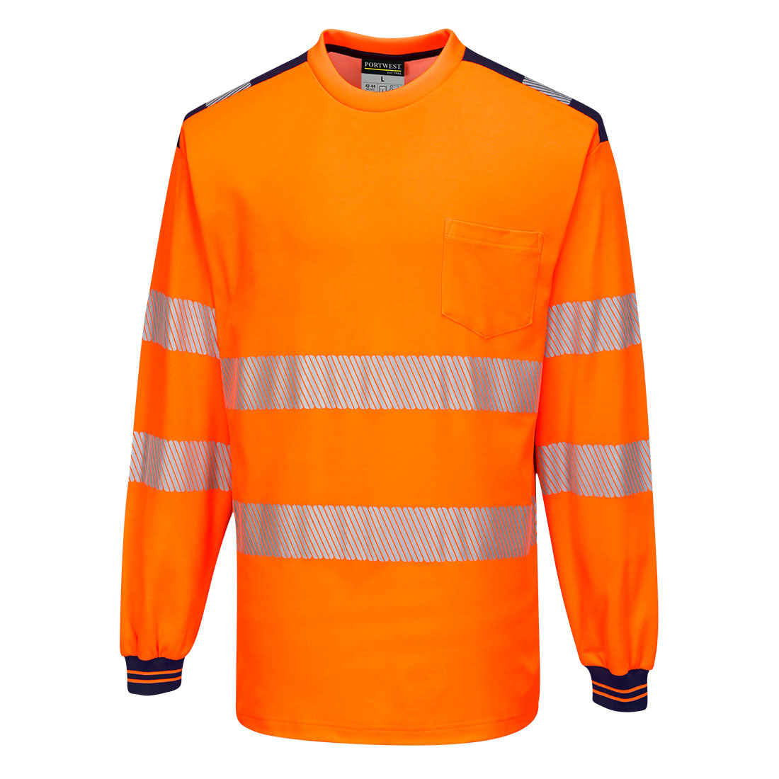 Portwest (T185) PW3 Hi-Vis Cotton Comfort T-Shirt L/S