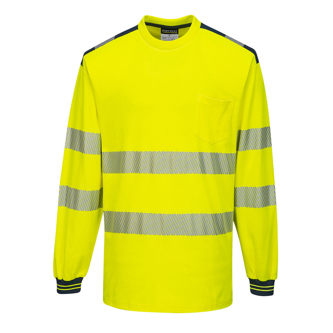 Portwest (T185) PW3 Hi-Vis Cotton Comfort T-Shirt L/S