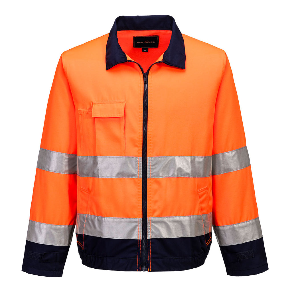 Portwest (TX70) Madrid Hi-Vis Contrast Bomber Jacket