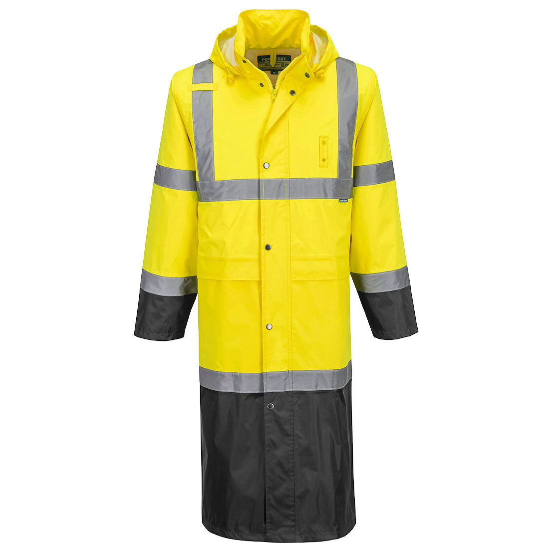 Portwest (H446) Hi-Vis Contrast Raincoat 122cm