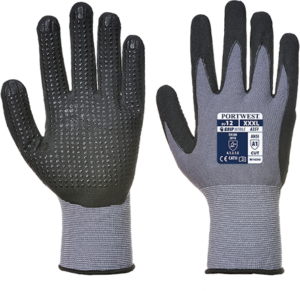 (A351) Dermiflex Plus Glove - Grey/Black