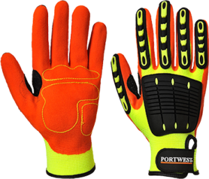 (A721) Yellow Anti Impact Grip Glove