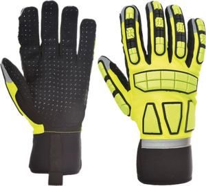 (A724) Yellow Safety Impact Glove Unlined