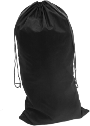 (FP99) Black Nylon Drawstring Bag