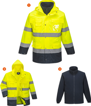 (S162) Hi-Vis Lite 3 In 1 Jacket
