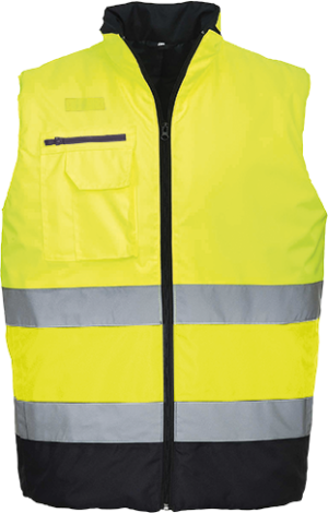 (S267) Hi-Vis Two Tone Bodywarmer