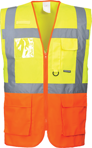 (S376) Prague Executive Vest - Yellow/Orange