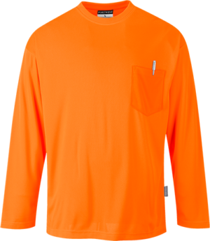 (S579) Day-Vis Pocket Long Sleeve T-Shirt