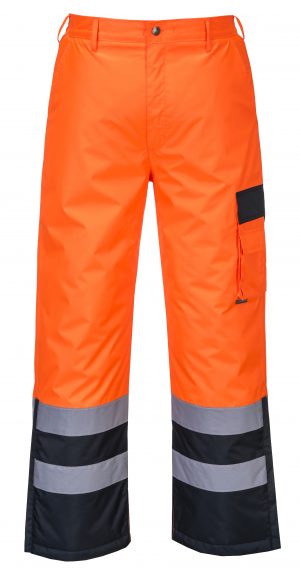 (S686) Hi-Vis Contrast Trousers - Lined
